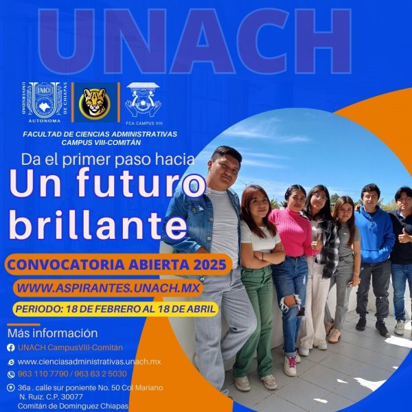 ¡ÚNETE A LA FACULTAD DE CIENCIAS ADMINISTRATIVAS CAMPUS VIII-COMITÁN!