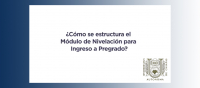 ¿Estudias actualmente el Módulo de Nivelación para Ingreso a Pregrado?