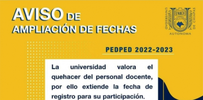 Se extiende el periodo de registro PEDPED