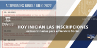 Inscripciones Extraordinarias para el Servicio Social